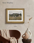 VIYYIEA Gold Framed Wall Art Canvas Print Home Decor Vintage Landscape Art Prints Wall Decor Abstract Serene Countryside Scene Wall Prints Mid Century Modern Decor for Living Room Bedroom 11x14in