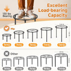 5 Pack Metal Plant Stand, Anti-Rust Iron Plant Stands for Indoor and Outdoor, Heavy Duty Flower Pot Stands for Multiple Plant, Black Potted Plant Holder for Garden Home (5 Pack Black)