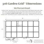 Garden Grid Watering System, 3x6 | Raised Garden Bed Drip Irrigation System - But Better | Pre-Assembled, Waters Every Plant Evenly, 2-Min Setup | Square Foot Gardening | US-Made | Standard 33.5"x66"
