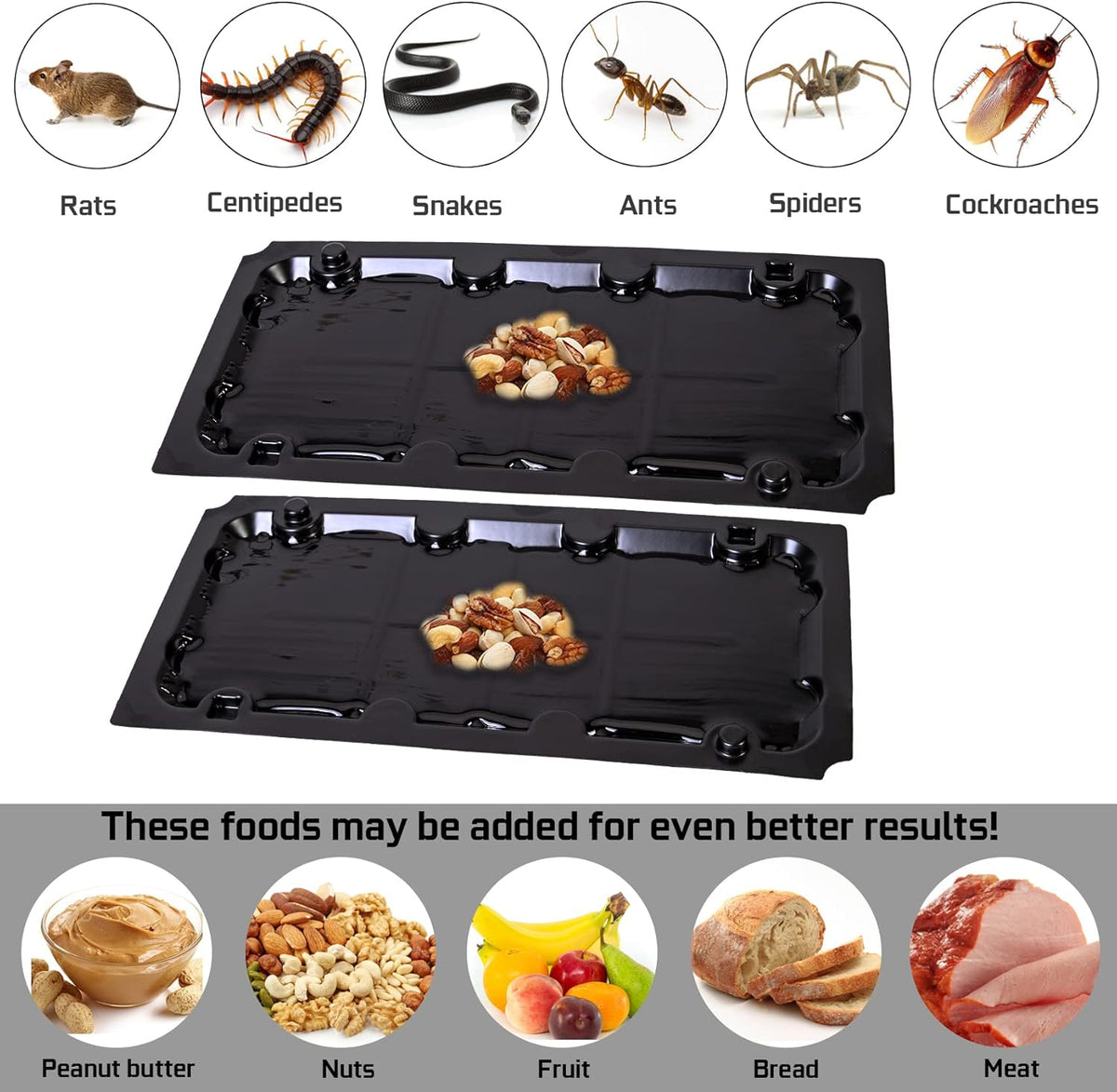 10 Pack Sticky Mouse Trap Rat Traps Indoor, Peanut Taste Pheromone Mouse Traps Indoor for Home