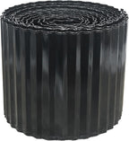 Corrugated Metal Garden Edging, 8"×50Ft Landscape Edging Border for DIY Lawn, Flower Bed and Garden Fence, Metal Garden Edging for Landscaping, Yard and Tree Surrounds Borders, Black