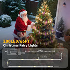 LitHome 200LED 66FT Led Fairy Lights Plug in, Color Changing Fairy Lights with Remote, 9 Modes Led String Lights Indoor Dimmable, Fairy String Lights for Girls Bedroom Dorm Classroom Christmas Decor