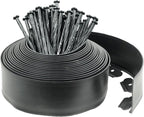 Hugeleaf Landscape Edging Kit 40 Feet with 48pcs Spikes, 4 Inches Garden Edging Flexible Landscape Lawn Border for Flower Beds Yard Pathway