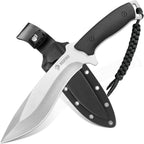 NedFoss Kukri Survival Knife with Sheath, 6" Full Tang Fixed Blade Hunting Knife with G10 Handle for Outdoor, Camping and Survival, Camping Gifts for Men