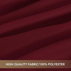 sancua Square Tablecloths 54x54 Inch Burgundy - Fabric Table Cloth for Square or Round Tables, Washable Polyester Table Cover for Christmas Dinner, Holiday Party, Decorative Display Tables