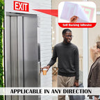 10 Pcs Glow in the Dark Exit Signs for Business 12 x 7 Inch Photoluminescent Signs Stickers for Indoor Outdoor for Business, Office, Warehouse (Without Arrows)