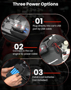 Ultrasonic Rodent Repellent for Car Engines, Under Hood Mouse Repellent with 4 LED Strobe Lights, USB Powered, Keep Rats, Mice and Squirrels Away from Vehicles, RVs, Garages, Attics (1, Black)