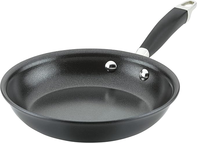 Anolon Advanced Home Hard Anodized Nonstick Frying Pan, 8.5 Inch – Small Non Stick Egg Pan, Durable Nonstick Skillet - Onyx