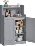 VASAGLE Bathroom Storage Cabinet, Bathroom Floor Cabinet with 2 Doors, 2 Adjustable Shelves, 11.8 x 23.6 x 39.4 Inches, Freestanding, for Dining Room, Kitchen, Living Room, Dove Gray UBBC770G02