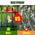 Thealyn 18"H x 22"W Decorative Metal Garden Border Fence, 5 Panels, 9.17Ft