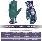 Womens Gardening Weeding Working Gloves, Leather Garden Glove for Women Thorn Proof No Stab for Digging, Planting,Pruning