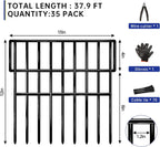 35 Panels Garden Fence Animal Barrier, 38 Ft(L) X 13 in(H) No Dig Fence for Dogs, Upgrade 1.2in Gap Garden Border Ground Defense, Rustproof Metal Outdoor Wire Fencing for Dogs, Rabbits