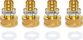 YOUHO Garden Hose Adapter 4PCS 1/2" Drip Irrigation Tubing to Faucet - Reusable Connector Fittings for Most Rain Bird, Orbit, Dig, Toro 1/2 Tubing x 3/4 FGHT Garden Extension Repair Fitting