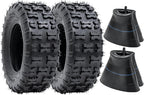 2 PCS13x5.00-6 Tires and 13X5.0-6(5.0/4.0-6) Inner Tubes for 4 Wheelers ATV,Quad Lawn, Mower, Wheelbarrows, Go Kart,Snow Blower, Tractors, Hand Trucks, Trolleys, Mini Bike Tires (P-094)