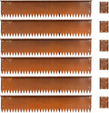 Cortens Steel Garden Metal Landscape Edging 40 inch with Top Bending Protection Pre-Rusted Cortens Steel Garden Edging 8 Inch Depth 90 Degree Bend 6 Pack for Lawn Yard (8 inch-90 Degree Bend, Rusted)