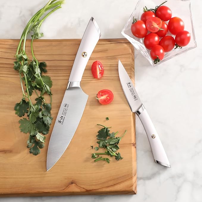 Cangshan ELBERT Series German Steel Forged Starter Knife Sets (White, 2-Piece)