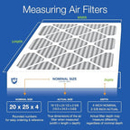 Nordic Pure 20x25x4 (Actual Size: 19 1/2 x 24 1/2 x 3 5/8) Pleated Air Filter MERV 12 Pleated + Carbon 6 Pack