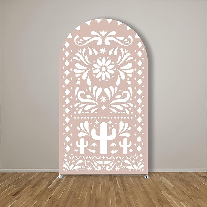 Mexico Theme Arch Stand Covers Fiesta Wedding Party Elastic Fabric Background Birthday Baptismx Baby Shower Decor Props (100x200cm(W40''H78''),G-3762)