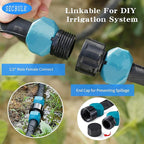 Secbulk 2026 Flat Soaker Hose 20 ft wth Stakes for Garden, 10ft x 2 Linkable Drip Hose Diy Garden Irrigation System Saving 80% Water, Dual-layer Leak-free Design Water Hose with Holes