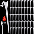 Jetec 200 Pieces Christmas Light Stakes Universal Yard Lawn Holiday 7.5 Inches Light Ground Stakes for C7 C9 String Lights Christmas Outdoor Lights Holders on Yards, Driveways (Clear)