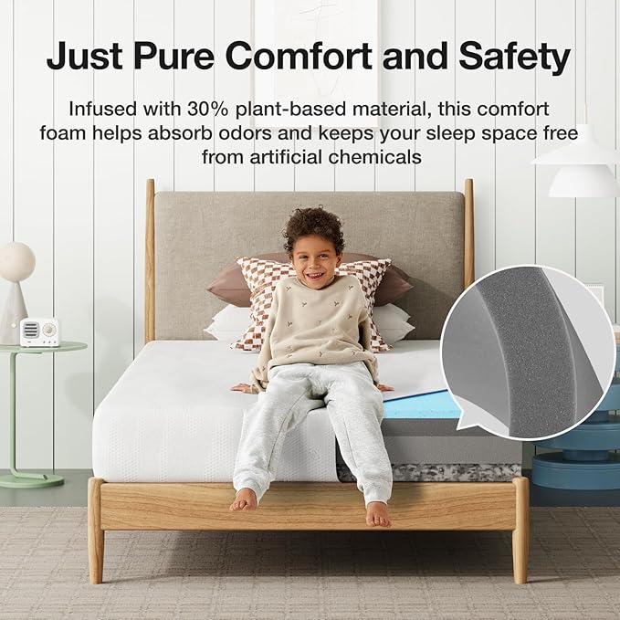 Novilla Twin Bed Mattress, 8 Inch Twin Size Mattress with Gel Memory Foam for Cooling Night Sleep, Pressure Relief & Comfort Sleep, CertiPUR-US Certified