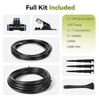 High-Flow Tree Irrigation System, 15FT 12mm Hose & 2Pcs 6.5FT Adjustable Nozzles, for Tree Roots & Canopies Irrigation, Leaf & Fruit Cleaning, Ideal for Fruit Trees & Ornamental Trees