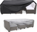 Mrrihand Patio Furniture Set Cover Waterproof, Outdoor Sectional Sofa Set Cover Heavy Duty 600D Table and Chair Set Cover 62" L× 42" W× 28" H