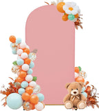 Wedding Arch Cover 6.6FT Arch Backdrop Cover Spandex Fitted Arch Cover for Round Top Chiara Backdrop Stand Covers for Wedding Birthday Party Baby Shower Banquet Ceremony Decoration