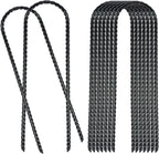 20 Pack 10 Inch Heavy Duty Trampolines Wind Stakes Galvanized Steel Garden Stakes U-Shaped Staples for Landscaping, Camping Tents, Soccer Goals and Garden Decoration