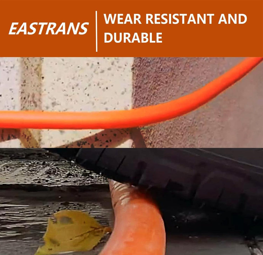 EASTRANS Short Garden Hose 3 ft x 5/8", Heavy Duty Orange Water Hose with 3/4" Solid Brass Connector, Flexible, Lightweight, Durable, Male to Female
