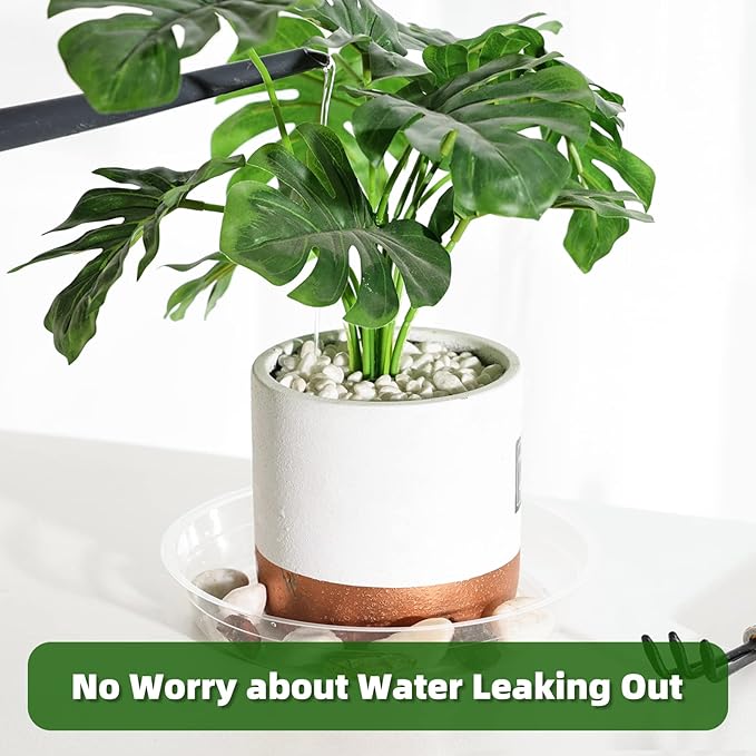 TRUEDAYS 15 Pack(6 inch/8inch/10inch) Clear Plant Saucers Flower Pot Tray Excellent for Indoor & Outdoor Plants