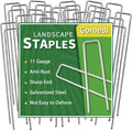 Landscape Staples 12 Inch 60 Pack, Garden Stakes Galvanized Garden Staples 11 Gauge, Plant Cover Stakes for Lawn Weed Barrier