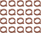 MECCANIXITY 150 Pcs Garden Plant Clips Fixing Clips Brown 30mm Adjusting Plant Lever Loop Clips for Supporting Flower Vine Vegetables Climbing Plant Plant Stems