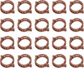 MECCANIXITY 300 Pcs Garden Plant Clips Fixing Clips Brown 30mm Adjusting Plant Lever Loop Clips for Supporting Flower Vine Vegetables Climbing Plant Plant Stems