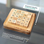 BSIRI Pushing Me Wooden Tic Tac Toe Game- Tabletop Board Games for Farmhouse Decor, Coffee Table Decor, Unique Gifts Fun Gifts for Adults. Perfect for Game Night,Family Games (5 Inch)