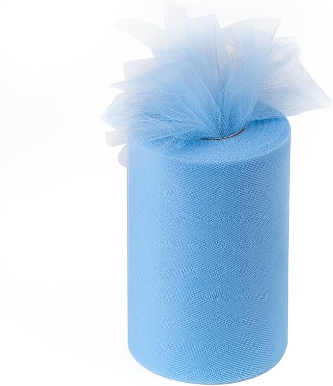 Deep Purple Tulle Fabric Rolls 6 Inch by 100 Yards (300 feet) Tulle Roll Spool Fabric for DIY Tutu Skirt Baby Shower Birthday Party Wedding Decorations Christmas Craft Supplies (Deep Purple)