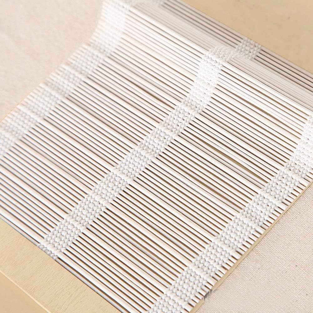 LETAU Wood Window Roman Shades, Bamboo Light Filtering Window Blinds for Indoor Home, Office, Kitchen, Pattern 2