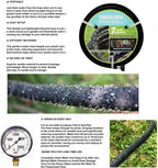 Soaker Hose with Connector 5/8in Diameter 25FT 50FT Black Garden Water Hose Flower Bed and Lawn Lightweight Hose (50FT)