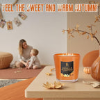 Vanilla Pumpkin Candle, Fall Scented Candle, Large 30oz Natural Soy Candles, 4-Wick 80 Hour Burn Time, Autumn Fragrance Candles Gifts for Home Decor