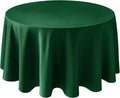 Biscaynebay Textured Fabric Round Christmas Table Cloths 108", Hunter Green Water Resistant Folding Table Covers for Dining, Kitchen, Wedding, Parties etc. Machine Washable
