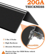 7635 Flavorizer Bars 15.3 Inch for Weber Spirit Grill Parts Spirit 200 & GS4 Spirit II 200 E/S210 Grill Parts with Front Control, 3 Pcs Grill Flavor Plate for Weber 69785 68949
