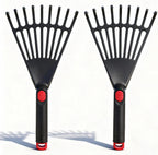 BESPORTBLE 2-Pack Small Hand Rakes - Lightweight Plastic Garden Rakes for Raised Garden Bed, Leaves, Lawns & Tight Spaces, Easy-Grip Ergonomic Handle (No Rust/Bend)