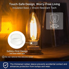 FLSNT 48 Pack LED Candelabra Bulbs 60W Equivalent, B11 Dimmable LED Chandelier Light Bulbs, E12 Base, 2700K Soft White UL,CA65 Listed.