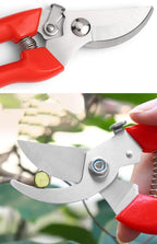 Garden Flower Shears Pruning Shears 6.9 inches Scissors Heavy Duty Plant Scissors for Cutting Flowers, Trimming Plants, Bonsai, Fruits Picking (Red Handle)