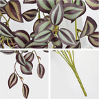 DILATATA Fake Hanging Plants Artificial Hanging Plants 22" Faux Wandering Jew Hangings Leaves Plant for Wall Shelf Home Indoor Outdoor Decor - 5 Pack