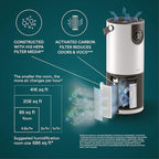 Homedics 2-in-1 Cool Mist Humidifier & Air Purifier – Humidifies & Purifies Air, Digital Air Quality Sensor, Auto Mode, Stylish Tower Design, Ideal for Medium-Large Rooms