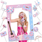 Birthday Photo Booth Props,18pcs Theme Party Decoration Music in My Era Photo Frame Supplies for Party Decoration