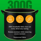 FEPITO 5 Pack 10 Gallon Grow Bags Heavy Duty Aeration Fabric Pots Plant Grow Bags with Handles Thickened Nonwoven Fabric Pots for Vegetable Fruits Flowers Plant