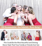 ShinyBeauty Photobooth Background Choice-4FTx7FT-Silver-Sequin backdrops, Sequin Fabric,Wedding backdrops,Rust Backdrop,Sequin Curtains,Photography Backdrop (Buy it Now) (4FTx7FT, Silver)