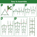 CEWOR 3 Pack Extra Tall Tomato Cage, 63 Inch Adjustable Tomato Trellis | Large Tomato Cages for Garden, Plant Cages Structure Triangle Stakes for Raised Garden Bed, Climbing Plants Outdoor